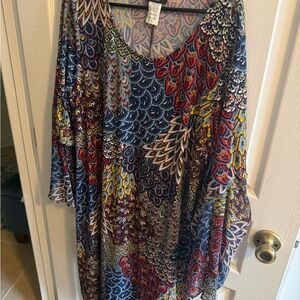 Sonoma Multicolor Paisley-Print Top in Pink, Blue, Cream